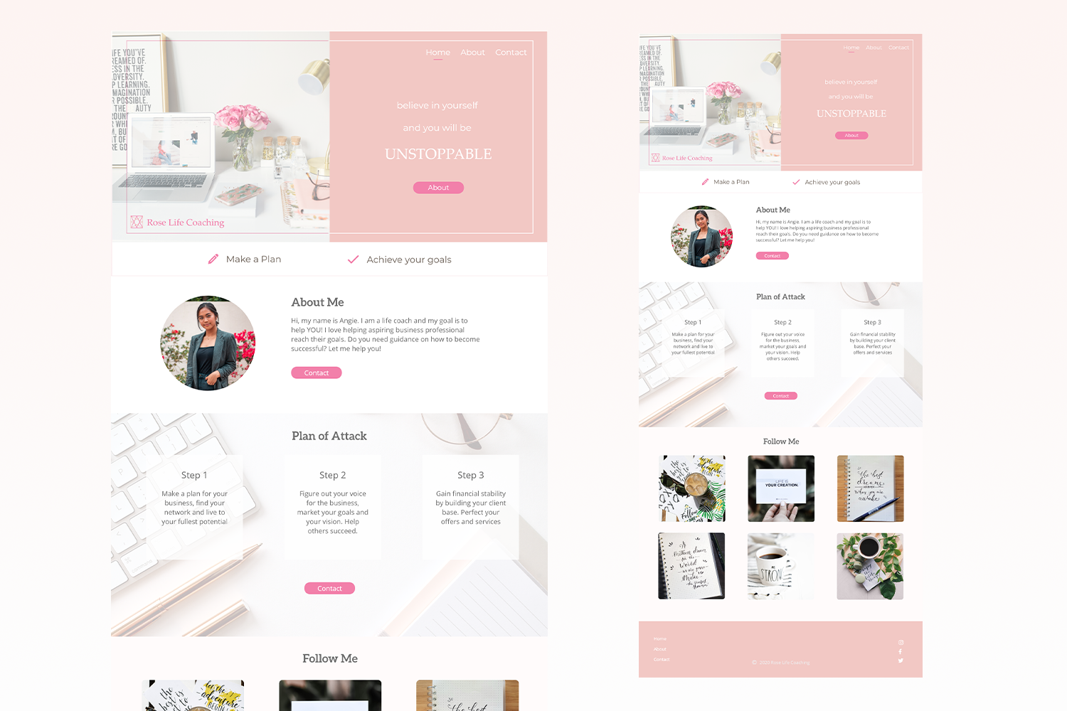 Rose Life Coaching Website Design